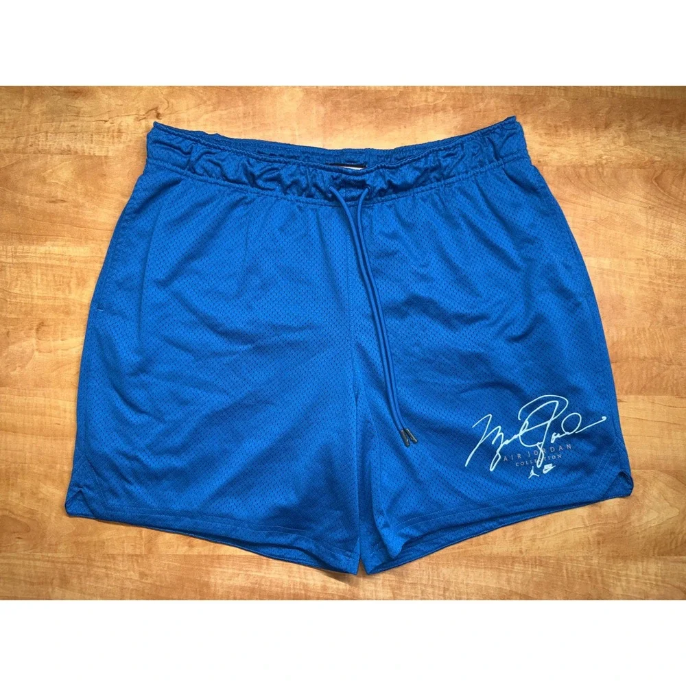 Nike Air Jordan Flight Collection Mesh Shorts Blue Mens XL Michael Jordan
